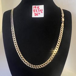 14K Solid Gold Chain For Wedding 27.7Gr  24 Inches Long 