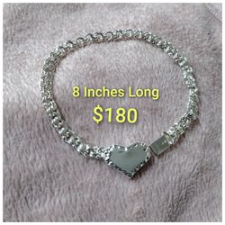 925 Sterling Silver Women's Bracelets/Brasaletes De Plata 925 Para Dama