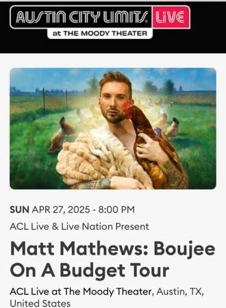 Matt Mathews 2 Tickets