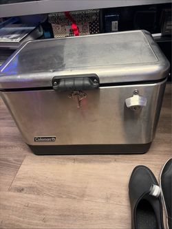 Coleman Steel Belted Stainless Steel Cooler