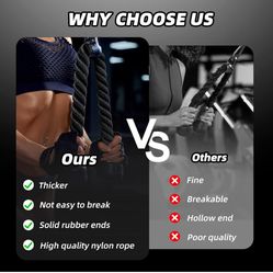 Tricep Rope Pull Down Cable Machine Attachment 