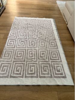 e 8x10 washable rug pink white grey tones