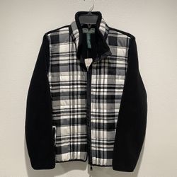 Ralph Lauren Plaid Fleece Jacket Women's Size XL
