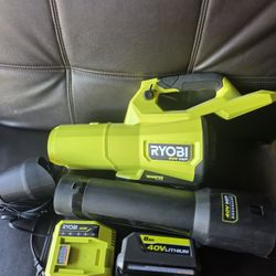 RYOBI 40V HP Whisper Series 180 MPH 800 CFM Leaf Blower Kit with 8.0 Ah Battery & Charger