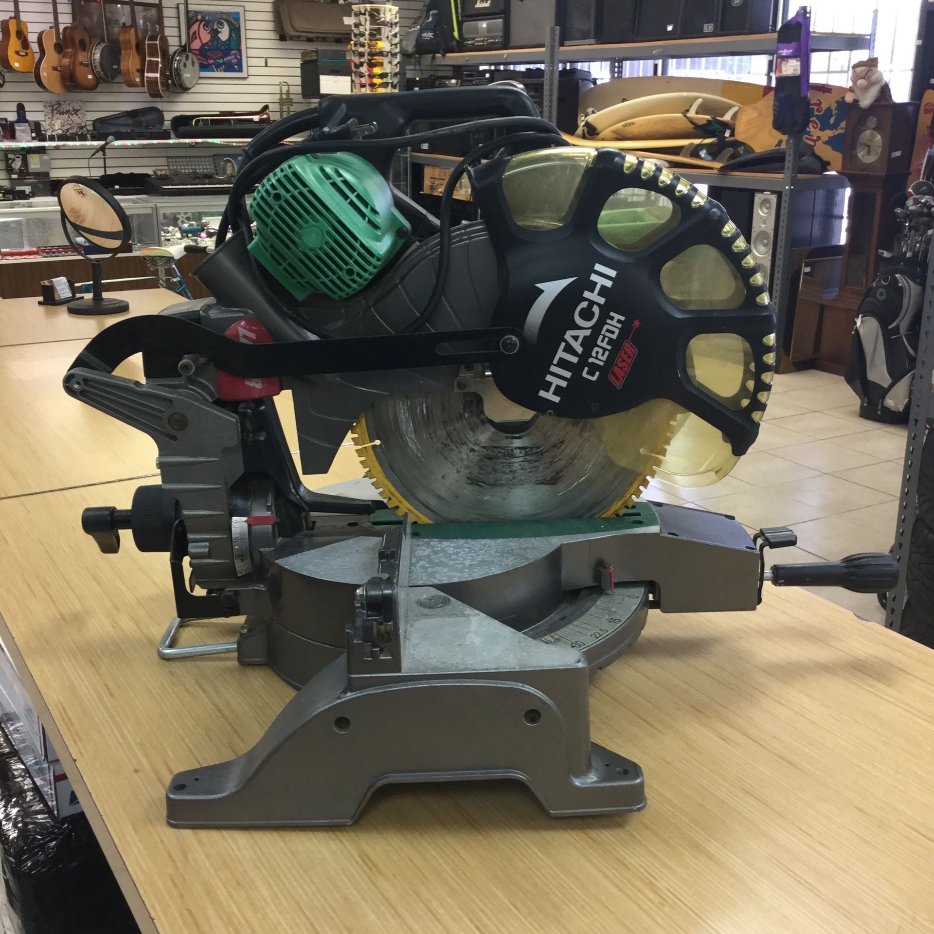 Hitachi C12FDH 15-Amp Dual Bevel Miter Saw With Laser