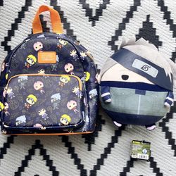 NARUTO Backpack & Kakashi Hatake Fuwakororin plush doll 9cm