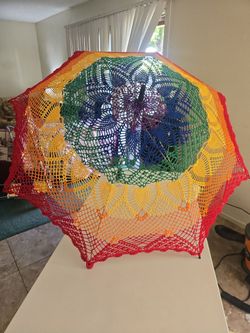 Crochet rainbow 🌈 umbrella
