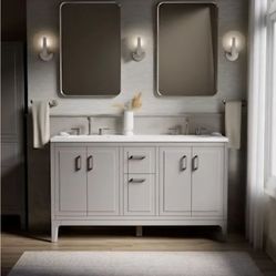 Kohler
Seer 60" Free Standing Double Basin Vanity Set with Cabinet, and Quartz Vanity Top