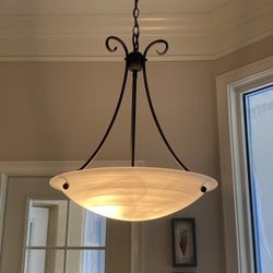 Black Chandelier. See Also Matching Hanging Light Pot Holder