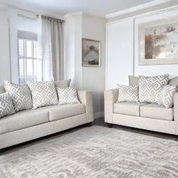 Sofa & Love Seat Beige 