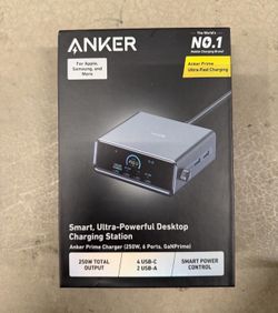 ANKER PRIME 250w USB-C CHARGER 6-PORT CHARGING STATION