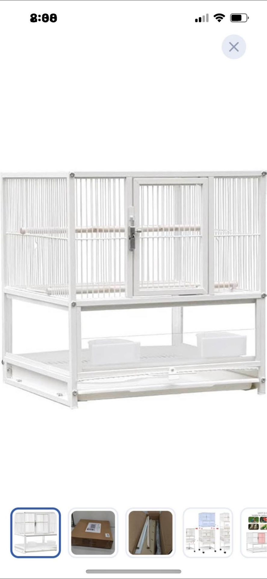 “New”Parakeet/Bird Cage(32”)wrought Iron Make Offer”W/stand(retail$139)