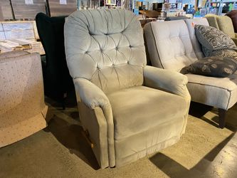 LA-Z-BOY Plush Pale Moss Green Recliner Armchair