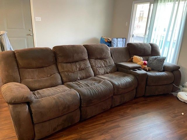 Brown Sectional Recliner