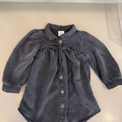Toddler Black Denim Dress