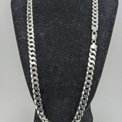 Gorgeous Miami Cuban Link Chain Solid 925 Sterling Silver 48g