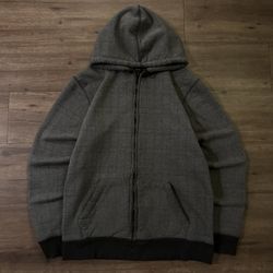 Men’s Y2k Dark Grey NSS zip up hoodie