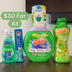 Brand New Gain Bundle- All Items for $30