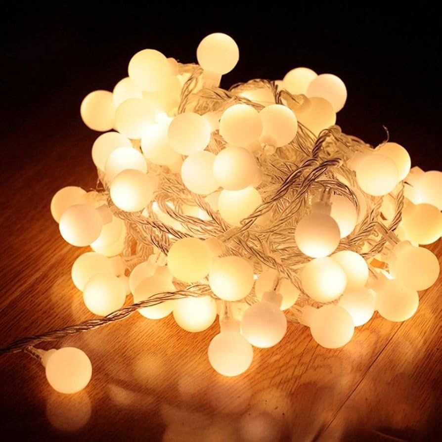 33ft 100 LEDs Globe String Lights Plug-in, 6Modes Color Changing String Light, Wall Patio Party Home Wedding Decor Indoor Outdoor