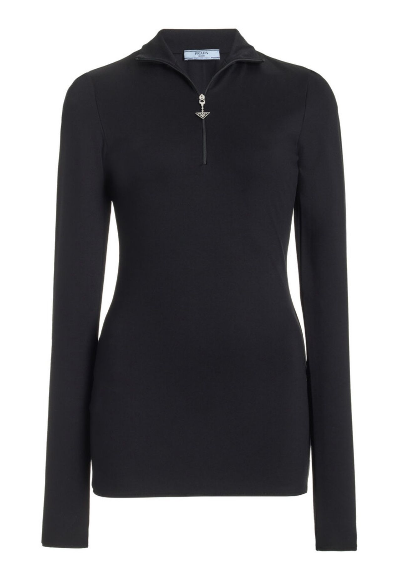 PRADA JERSEY STRETCH TOP LONG SLEEVE