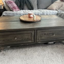 Lift Top Coffee Table And End Table With USB Ports