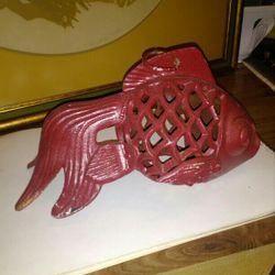 Cast Iron Fish Decoration. 12 L X 7 H.