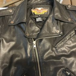 Men’s Leather Jacket - Harley Davidson - Man’s Biker Jacket - Size XL- Excellent Condition - Ready to Wear