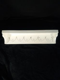 28" Shelf With Hooks