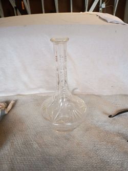 Clear Cut Glass Decanter