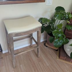 3 Saddle Seat Barstools-Counter Height and Solid Wood