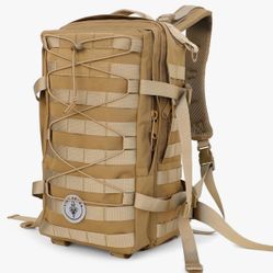 Waterproof Tactical Laptop Backpack, 40L, Rope Model (Khaki