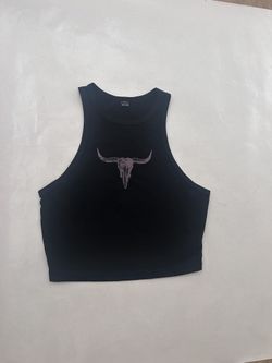 Casual Western Style Cactus Graphic Round Neck Fitted Women Cotton Cami Tank Top