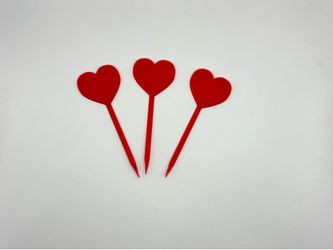 3D printed heart shaped topper for birthday cake decorations (optional colors)