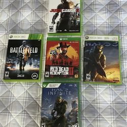 Xbox Game Lot – Halo, Red Dead Redemption 2, Battlefield 3 & More