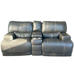 Gray Power Reclining Loveseat with Console & Cup Holders – Comfy & Affordable!