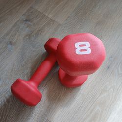 2 NEW Dumbbell 8 Pounds Weight Training  Arm Lifting Arm Exercise Work Out Home Office