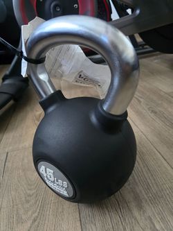 New 45 lb premium body solid chrome kettlebell