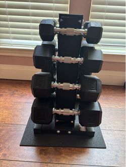 Dumbbells set with a stand