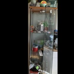Tall glass shelf