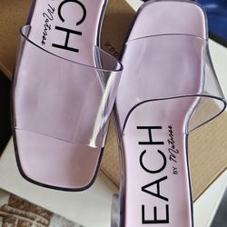 Beach By Matisse Clear Purple Heels Size 8