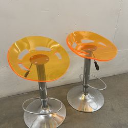 Orange Acrylic Stools
