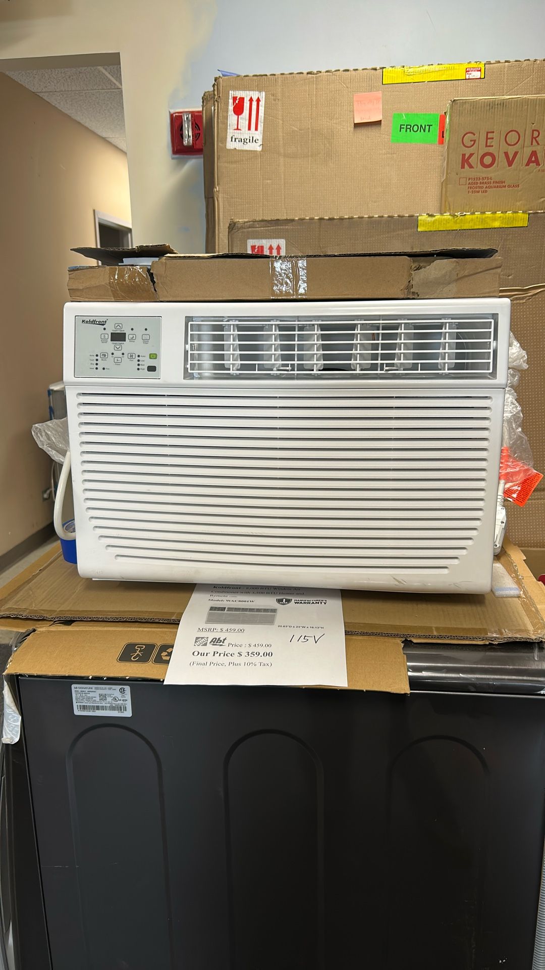 Koldfront 115V 8000BTU Air Conditioner And Heater 115V