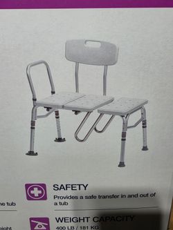 NEW Sliding Tub Transfer Bench – 400 lb Capacity