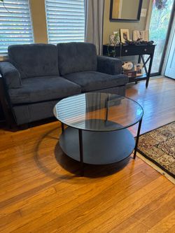 GLASS TOP COFFEE TABLE
