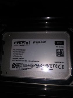 Crucial 500 GB internal storage w/ connection cord.