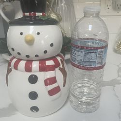 Xmas Snowman Cookie Jar