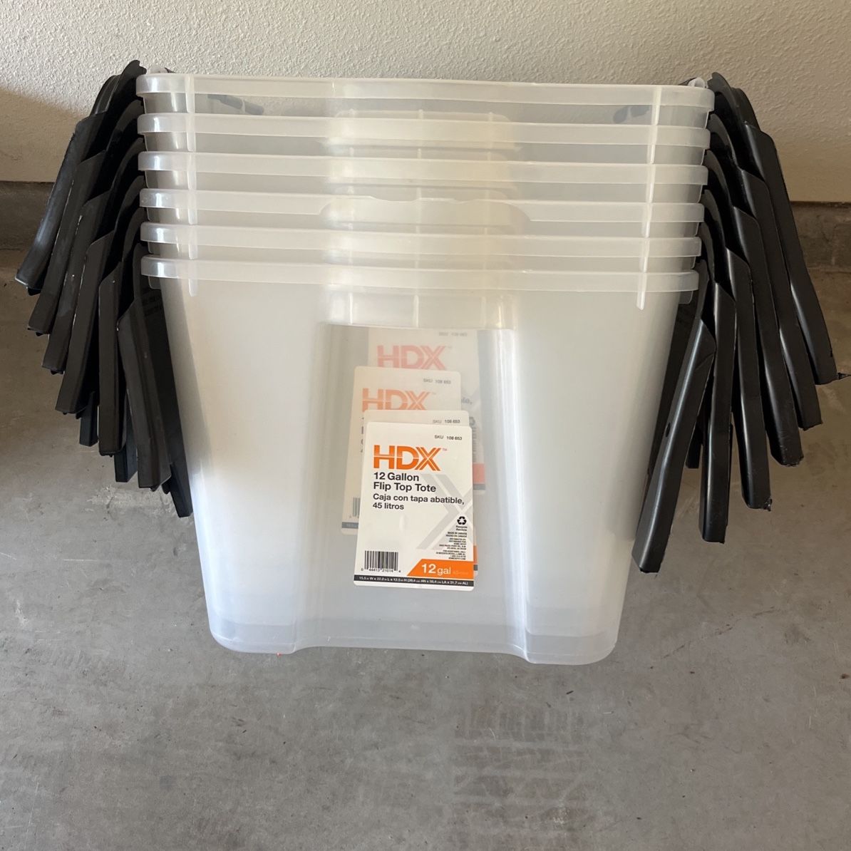 HDX Home Depot 12 Gallon Flip Top Tote for Sale in Clearwater, FL