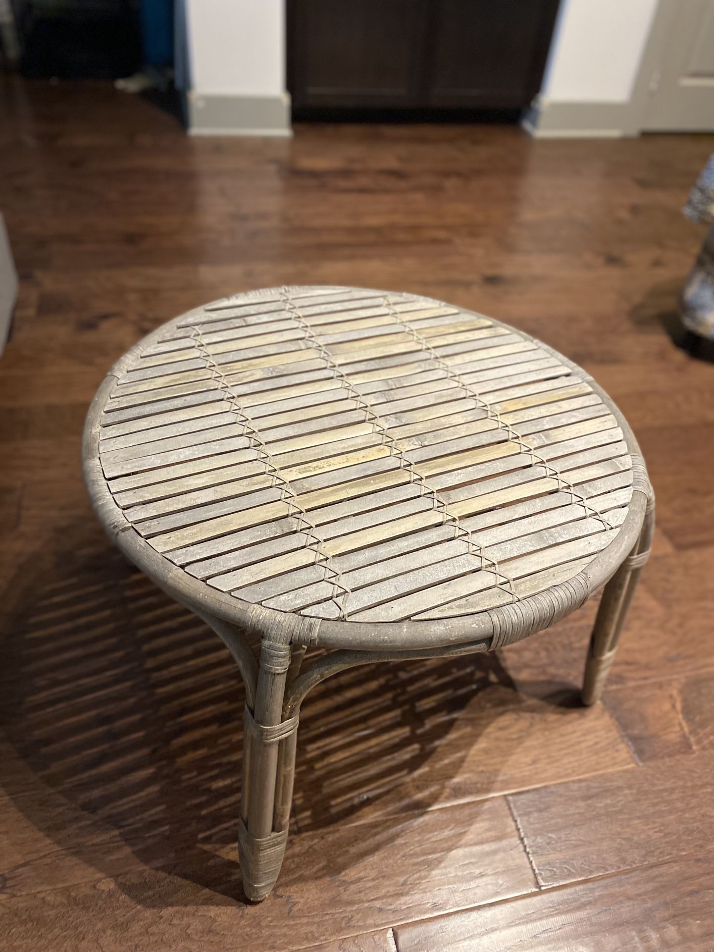 Gray Wicker Table