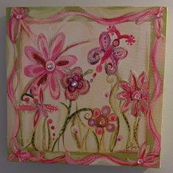 Two Flower and  Two Butterfly Pictures 