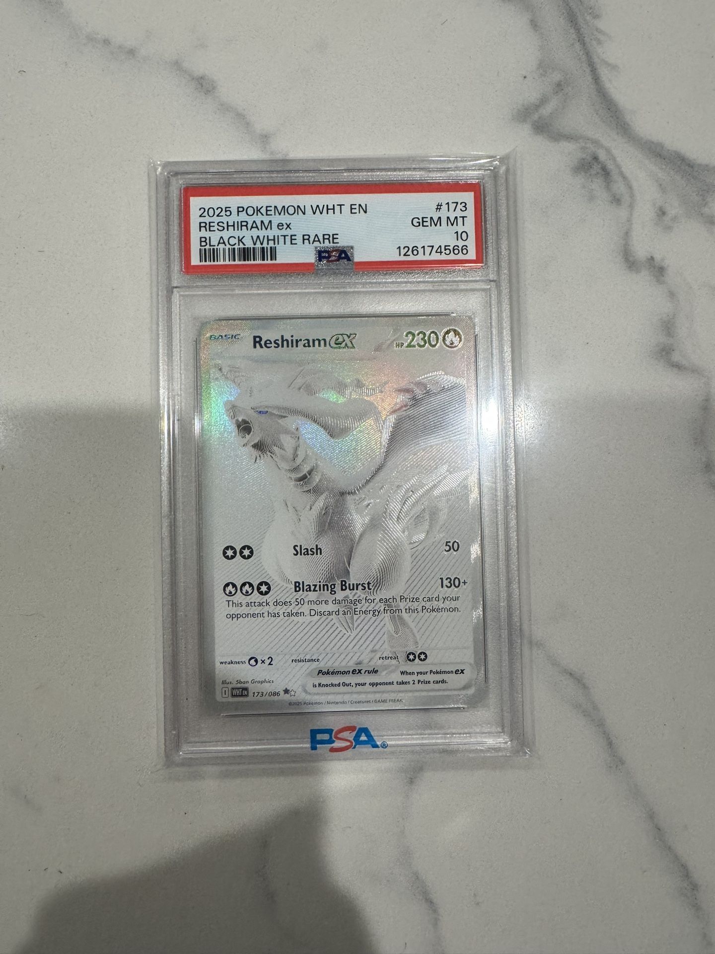 Reshiram Ex PSA 10